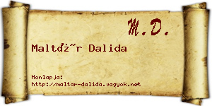 Maltár Dalida névjegykártya